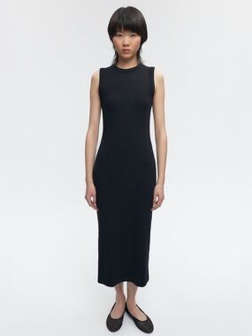 KOTN Midi Racer Dress 100% Egyptian Cotton ribbed midi maxi dress